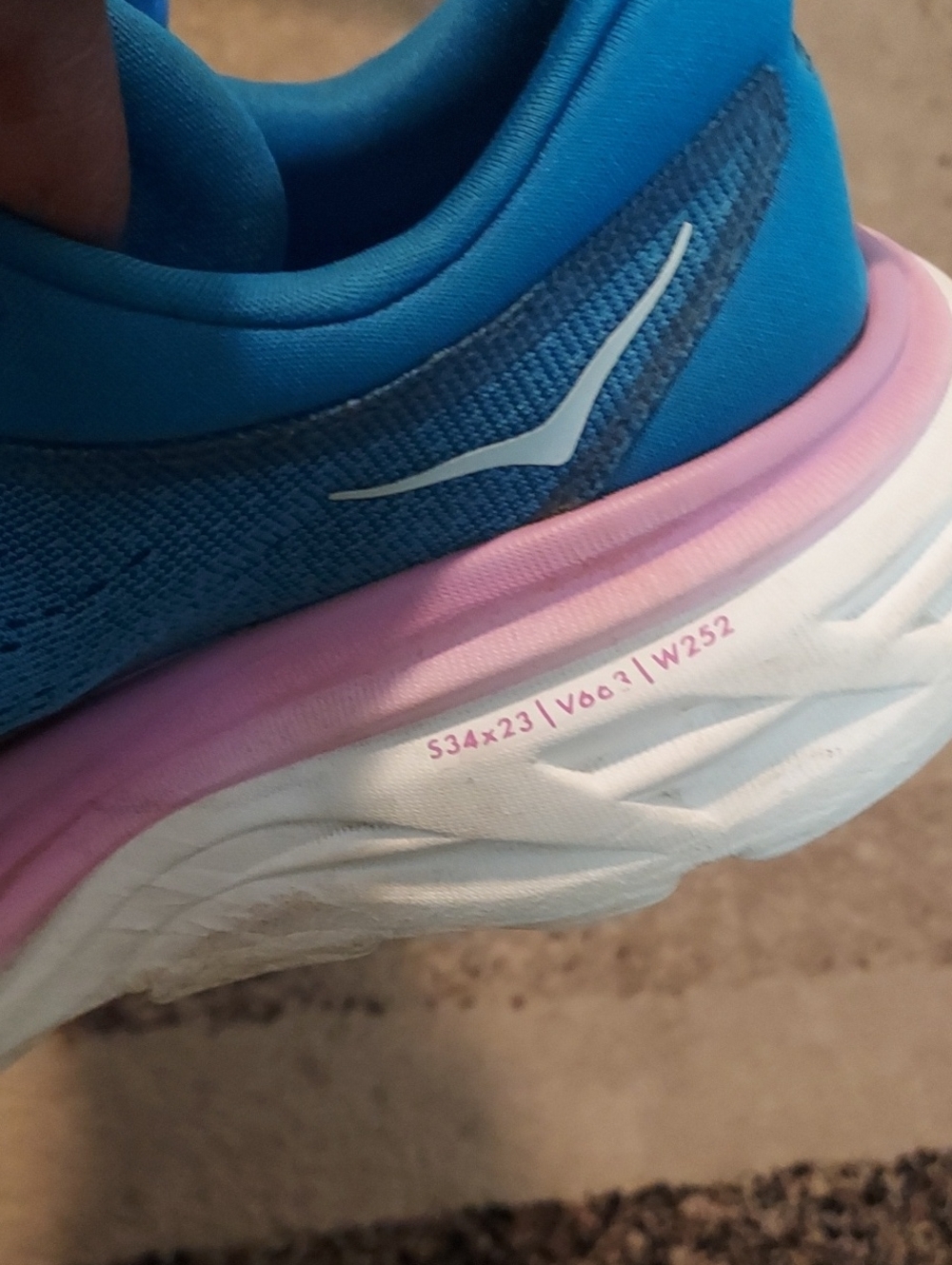 Hoka Women's Teal Pink Orange Athletic Running Shoes Sz 7 - Picture 7 of 7